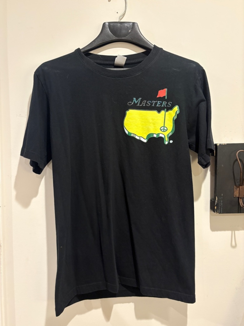 Masters Logo Black Men's T-Shirt - Black and Yellow